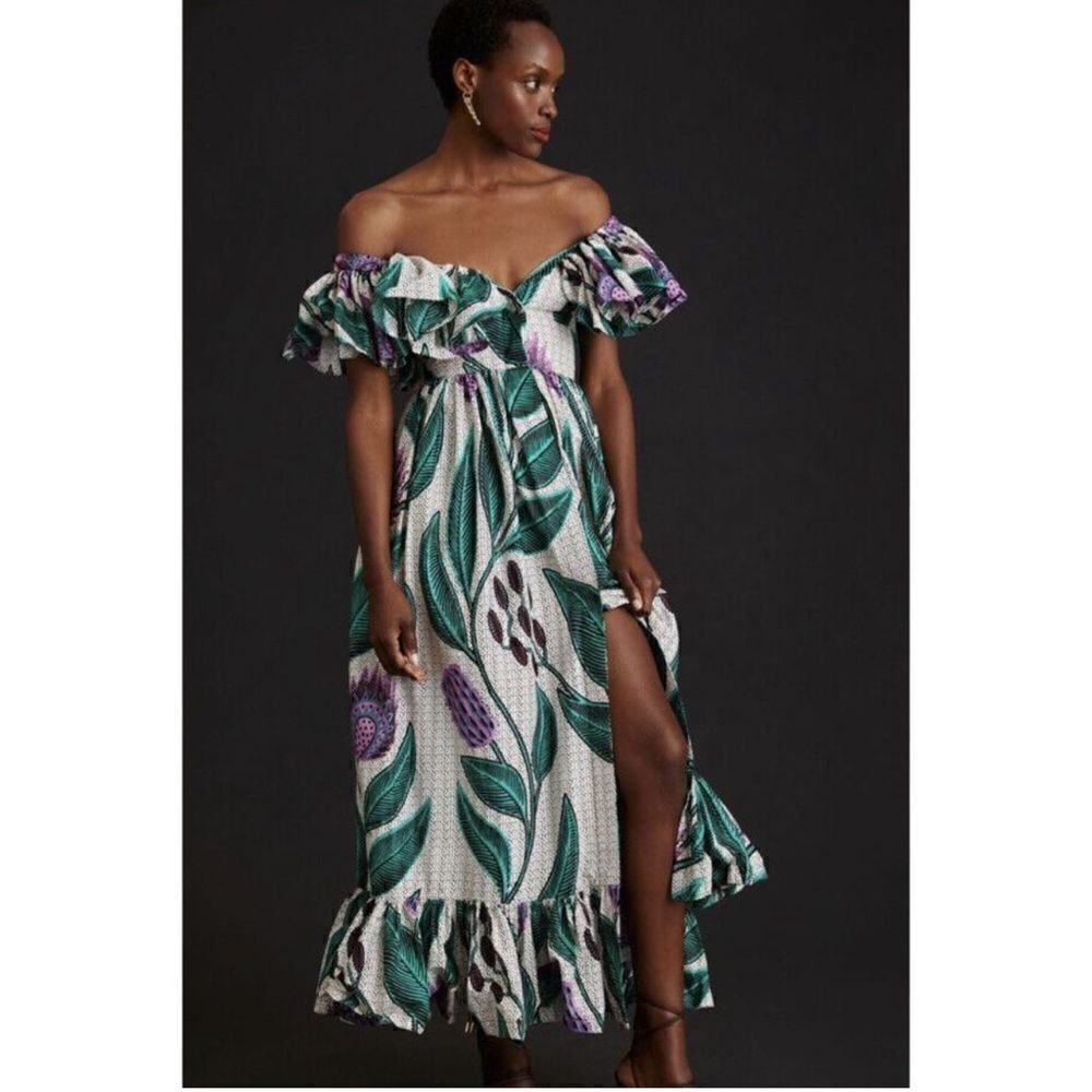 Anthropologie SIKA Off-The-Shoulder Printed Maxi
Dress/ size 2 - Picture 4 of 13
